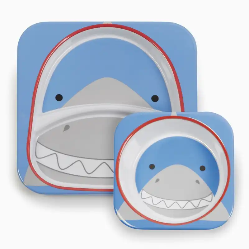 ست بشقاب و پیاله ملامینه اسکیپ هاپ طرح شارک
